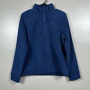 Vineyard Vines Women's Fuzzy Classic 1/4 Zip Sweater Navy Blue Size Small